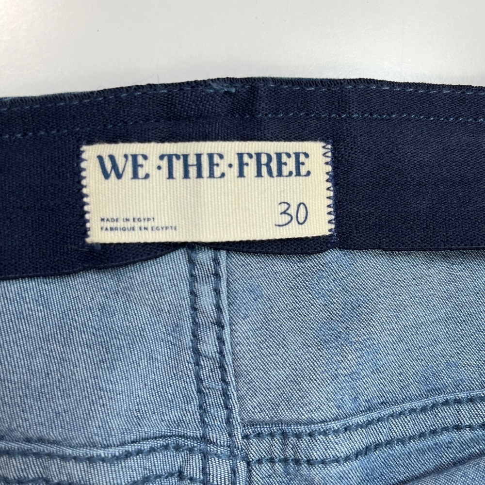 We The Free Blue Floral Denim Flare Jeans - Picture 5 of 15